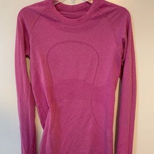 Pink lululemon workout top